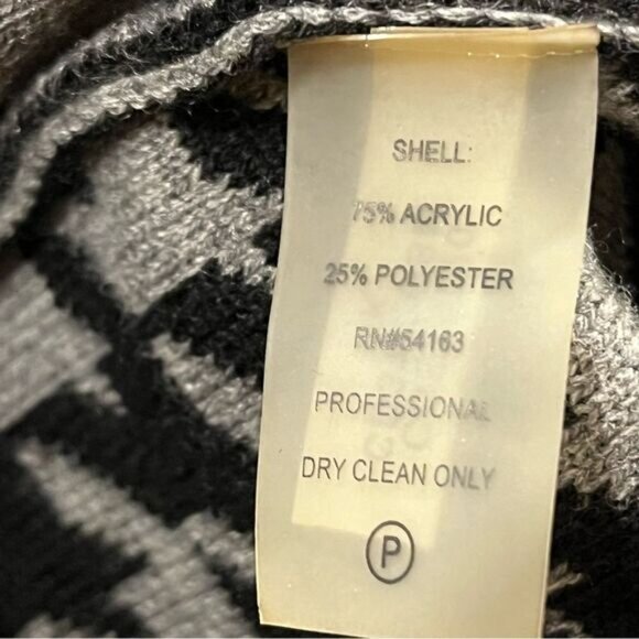 Calvin Klein v-neck houndstooth print sweater dress - Picture 10 of 12